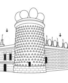 Teatro-Museo Dalí: dibujo para colorear e imprimir