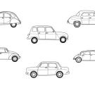 Coches antiguos: dibujo para colorear e imprimir