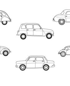 Coches antiguos: dibujo para colorear e imprimir