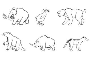 Animales desaparecidos: dibujo para colorear e imprimir