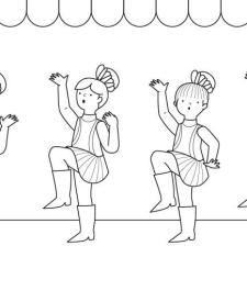 Majorettes: dibujo para colorear e imprimir