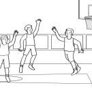 Baloncesto: dibujo para colorear e imprimir