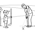 Golf: dibujo para colorear e imprimir