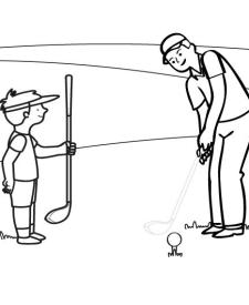 Golf: dibujo para colorear e imprimir