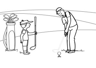 Golf: dibujo para colorear e imprimir