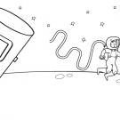 Astronauta: dibujo para colorear e imprimir