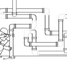 Fontanero: dibujo para colorear e imprimir