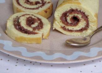 Receta Brazo gitano con crema de chocolate