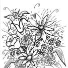 Flores silvestres: dibujo para colorear e imprimir