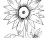 Girasoles: dibujo para colorear e imprimir