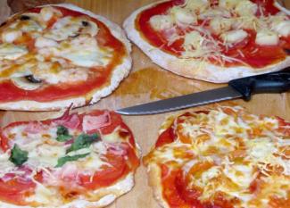 Receta de mini pizzas variadas