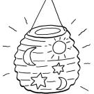 Linterna de estrellas, sol y luna: dibujo para colorear e imprimir