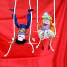 Trapecistas de circo: manualidad para niños