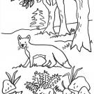 Un zorro y roedores: dibujo para colorear e imprimir