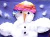 Marioneta de muñeco de nieve: manualidad para niños