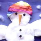 Marioneta de muñeco de nieve: manualidad para niños