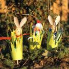 Conejos de Pascua y gallina de primavera: manualidad para niños