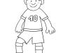 Dibujo para colorear de jugador de fútbol