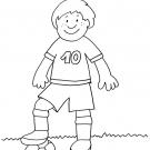 Jugador de fútbol: dibujo para colorear e imprimir
