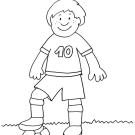 Jugador de fútbol: dibujo para colorear e imprimir