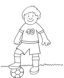 Jugador de fútbol: dibujo para colorear e imprimir