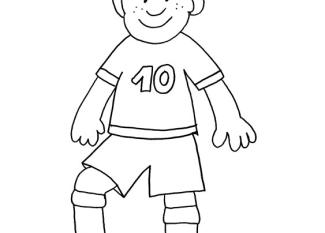 Dibujo para colorear de jugador de fútbol