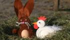 Gallina y conejo de Pascua: manualidad para niños