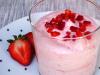 Receta infantil de mousse de fresas con nata