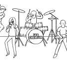 Rockeros: dibujo para colorear e imprimir