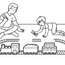 Tren eléctrico: dibujo para colorear e imprimir