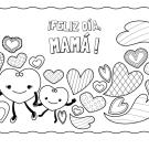 Corazones para el día de la madre: dibujo para colorear e imprimir