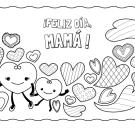 Corazones para el día de la madre: dibujo para colorear e imprimir