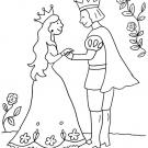 Princesa y príncipe: dibujo para colorear e imprimir