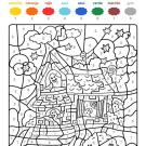 Dibujo mágico de castillo de fantasmas: dibujo para colorear e imprimir