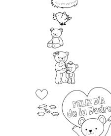 Feliz día de la madre: dibujo para colorear e imprimir