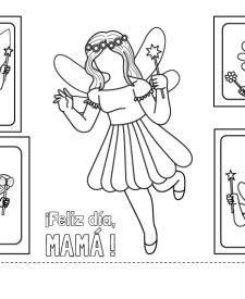 Mamá, reina de las hadas: dibujo para colorear e imprimir