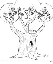 Un árbol para mamá: dibujo para colorear e imprimir