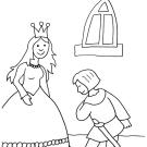 Pedida de mano de los príncipes: dibujo para colorear e imprimir