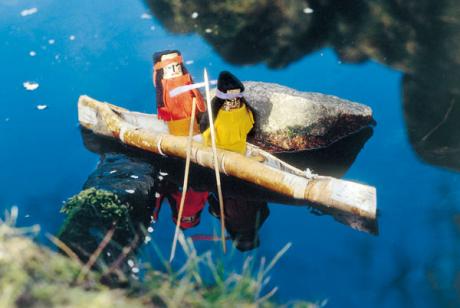 Indios en su canoa: manualidad para niños