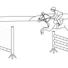 Salto de caballo: dibujo para colorear e imprimir