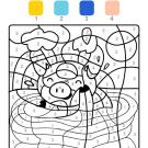 Colour by numbers: un cerdito