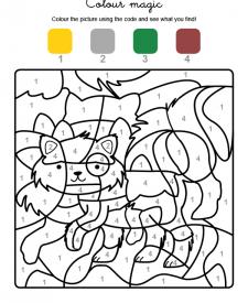 Colour by numbers: un gatito