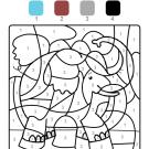 Colour by numbers: un elefante