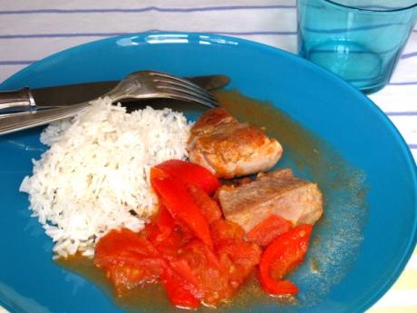 Receta de pavo salteado con tomate