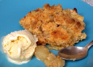 Receta infantil de crumble de manzanas