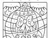 Dibujo mágico para colorear en inglés de huevo de Pascua con adornos
