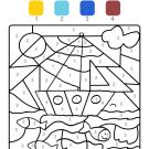 Colour by numbers: un velero en el mar