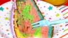 Receta de tarta multicolor