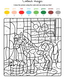 Colour by numbers: un caballo