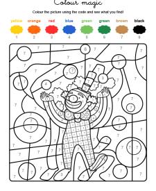 Colour by numbers: un payaso en el circo